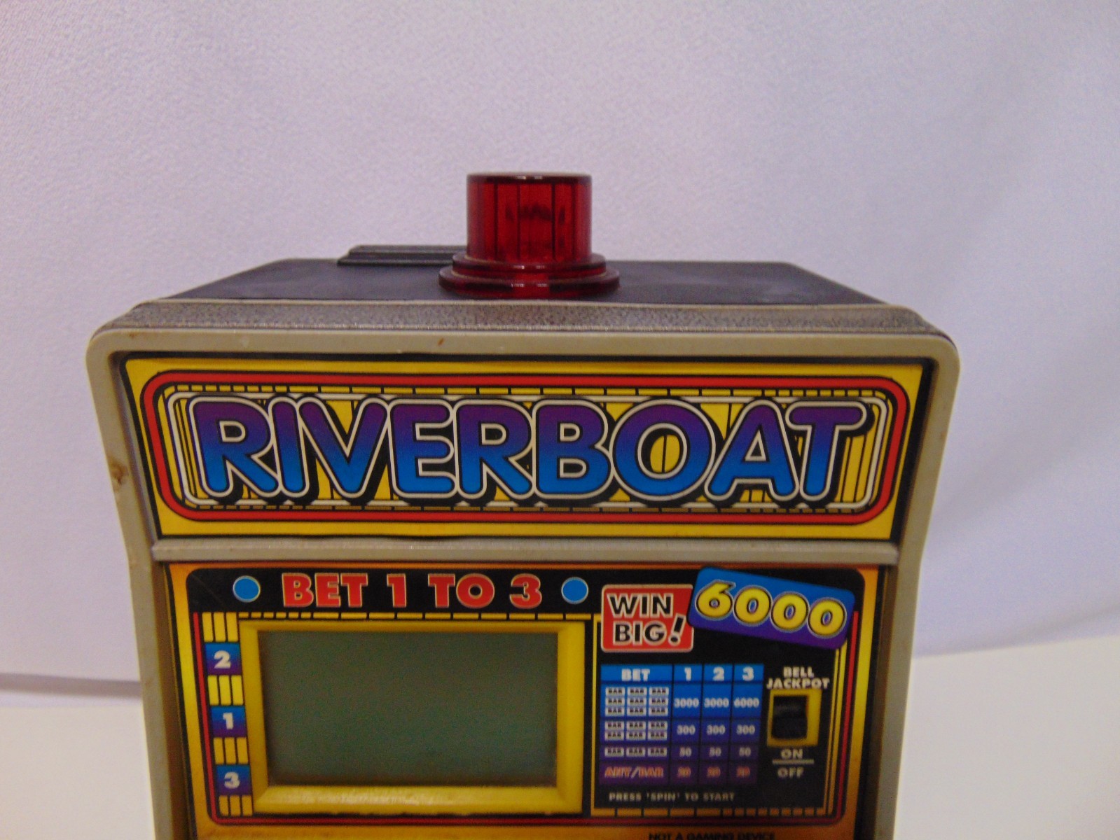 Radica Table Top Electric Riverboat video game Slot machine Works lights Sound