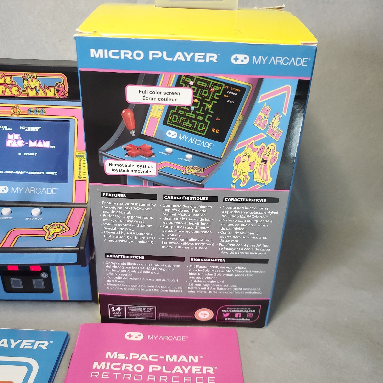 Ms Pac-Man Mini Arcade Machine My Arcade Micro Player Retro *Box Damage* WORKS