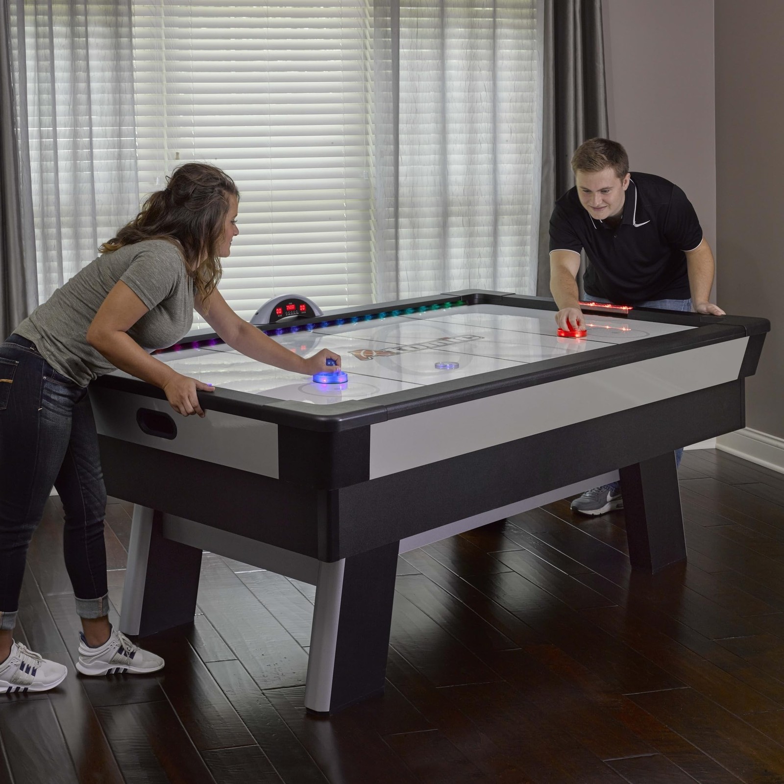 Atomic Top Shelf 7.5’ Air Hockey Table – Arcade Style Table with 120