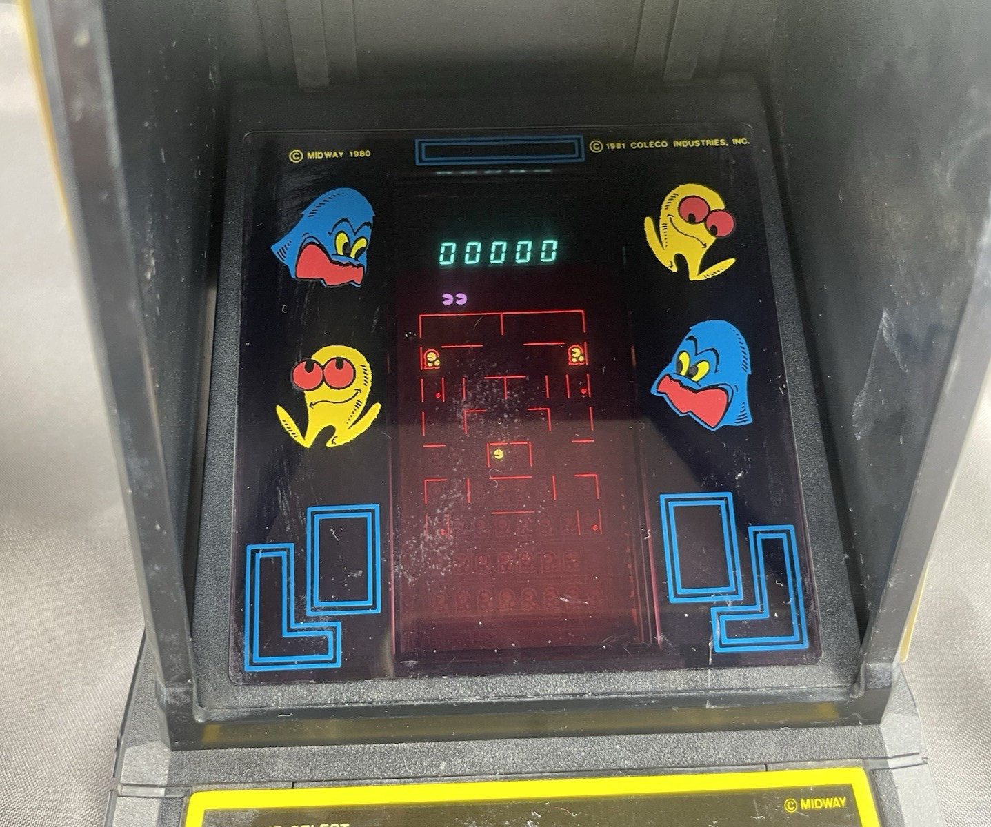 Coleco Midway PAC-MAN TABLETOP Arcade Game Model 2390 Works Made In Japan 1981