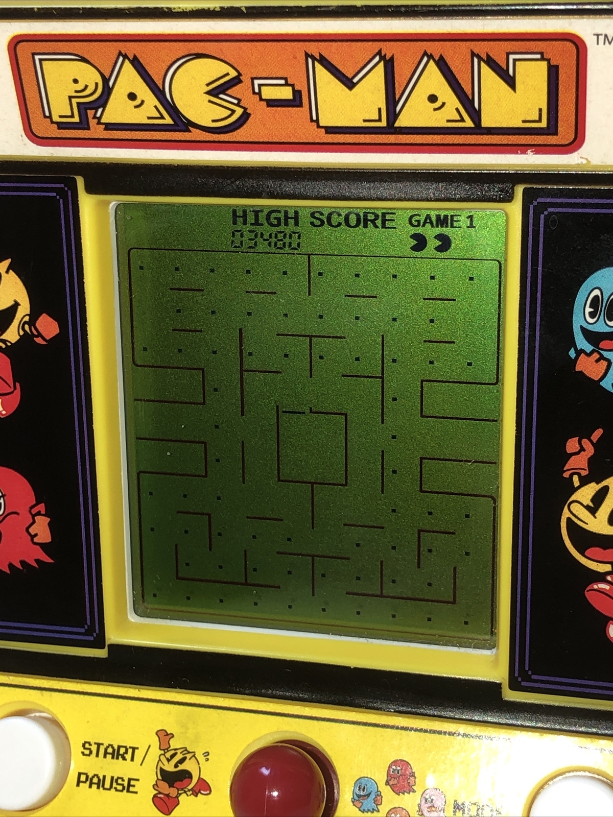 Pac-man Mini Hand Held Video Arcade Yellow Namco Bandai