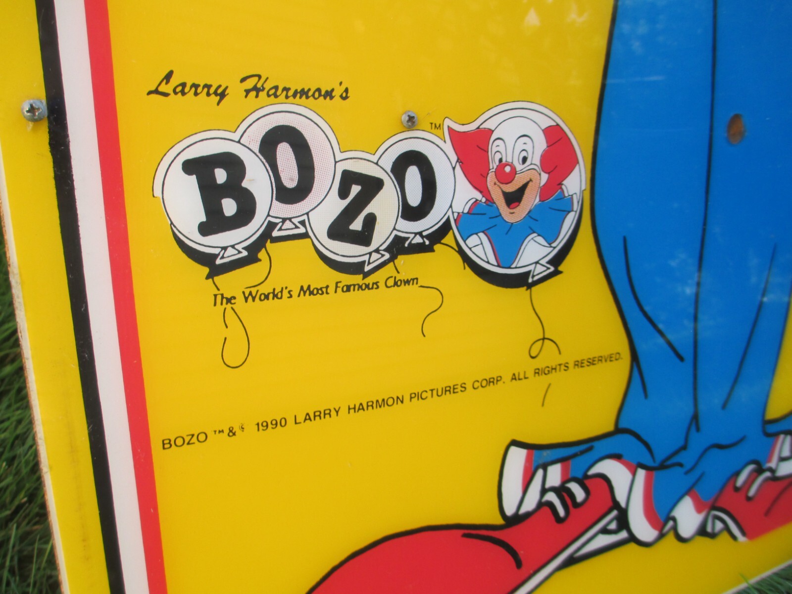 Vintage 1990 BOZO the Clown BASKETBALL ARCADE CARNIVAL MIDWAY GAME Larry Harmon