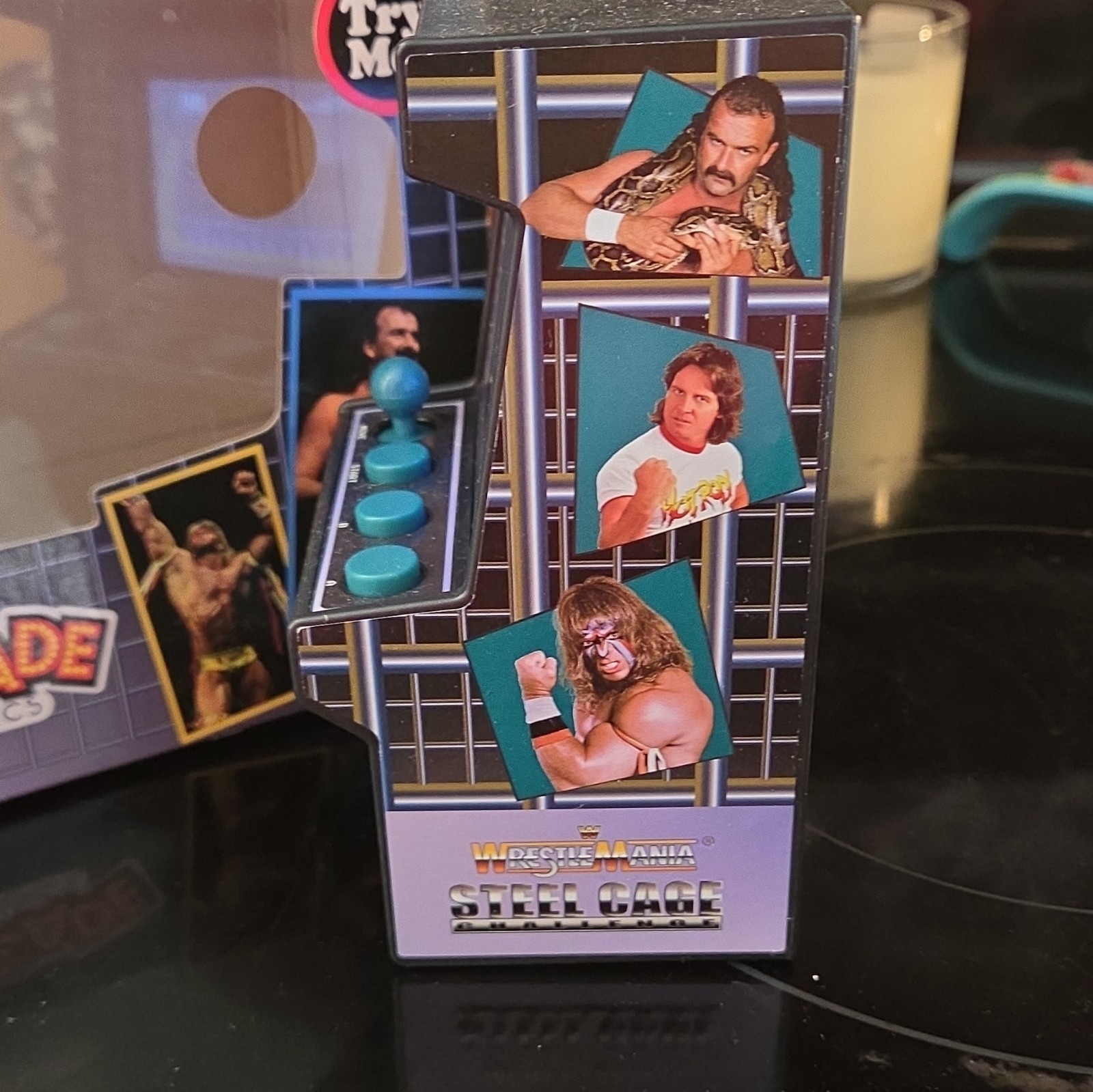 Arcade Classics WrestleMania: Steel Cage Challenge Mini Arcade Machine- WWE