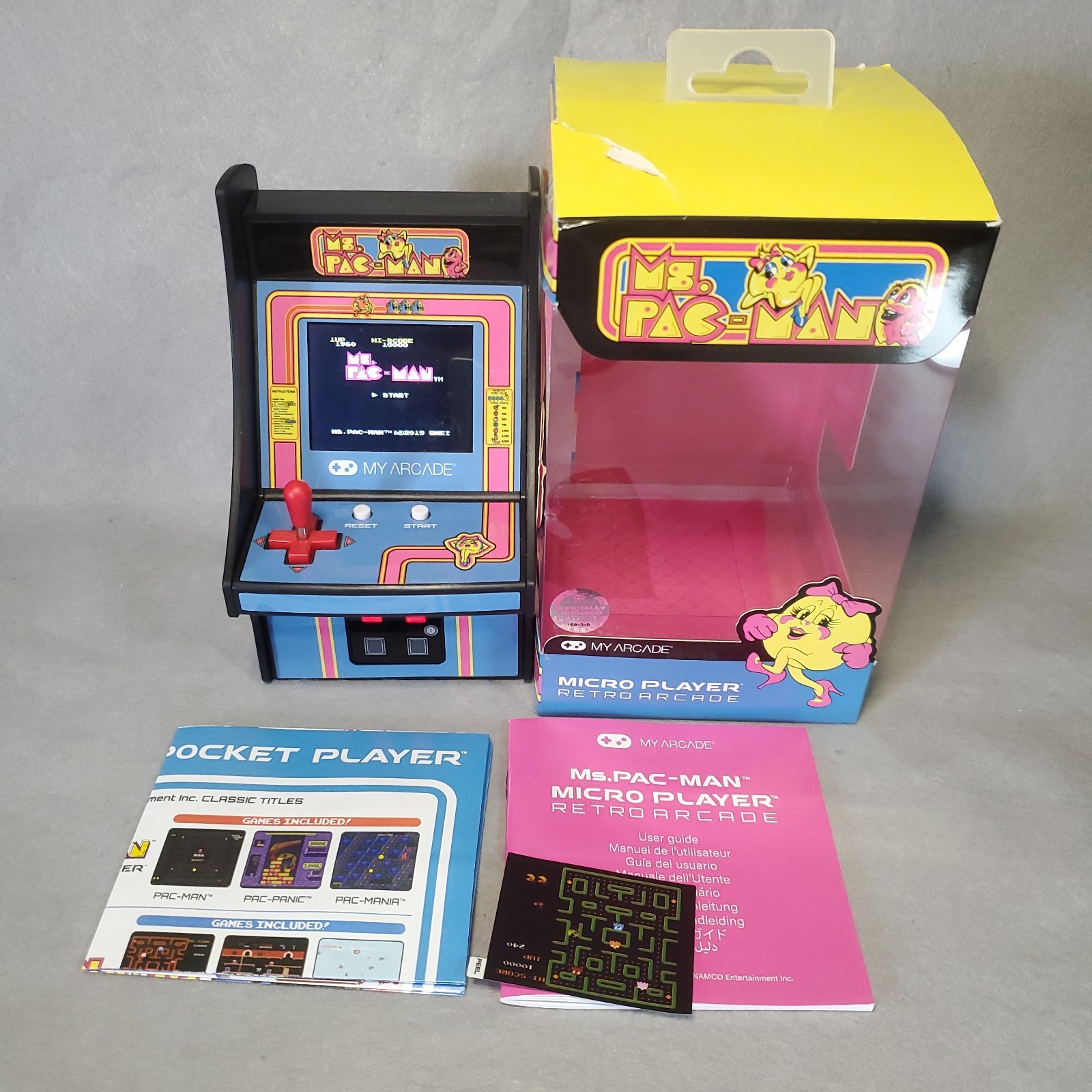 Ms Pac-Man Mini Arcade Machine My Arcade Micro Player Retro *Box Damage* WORKS