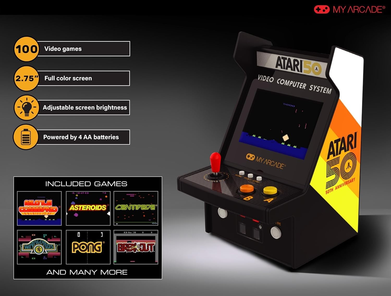 Retro Gaming Fun: Atari Micro Player Pro, 100 Classic Titles