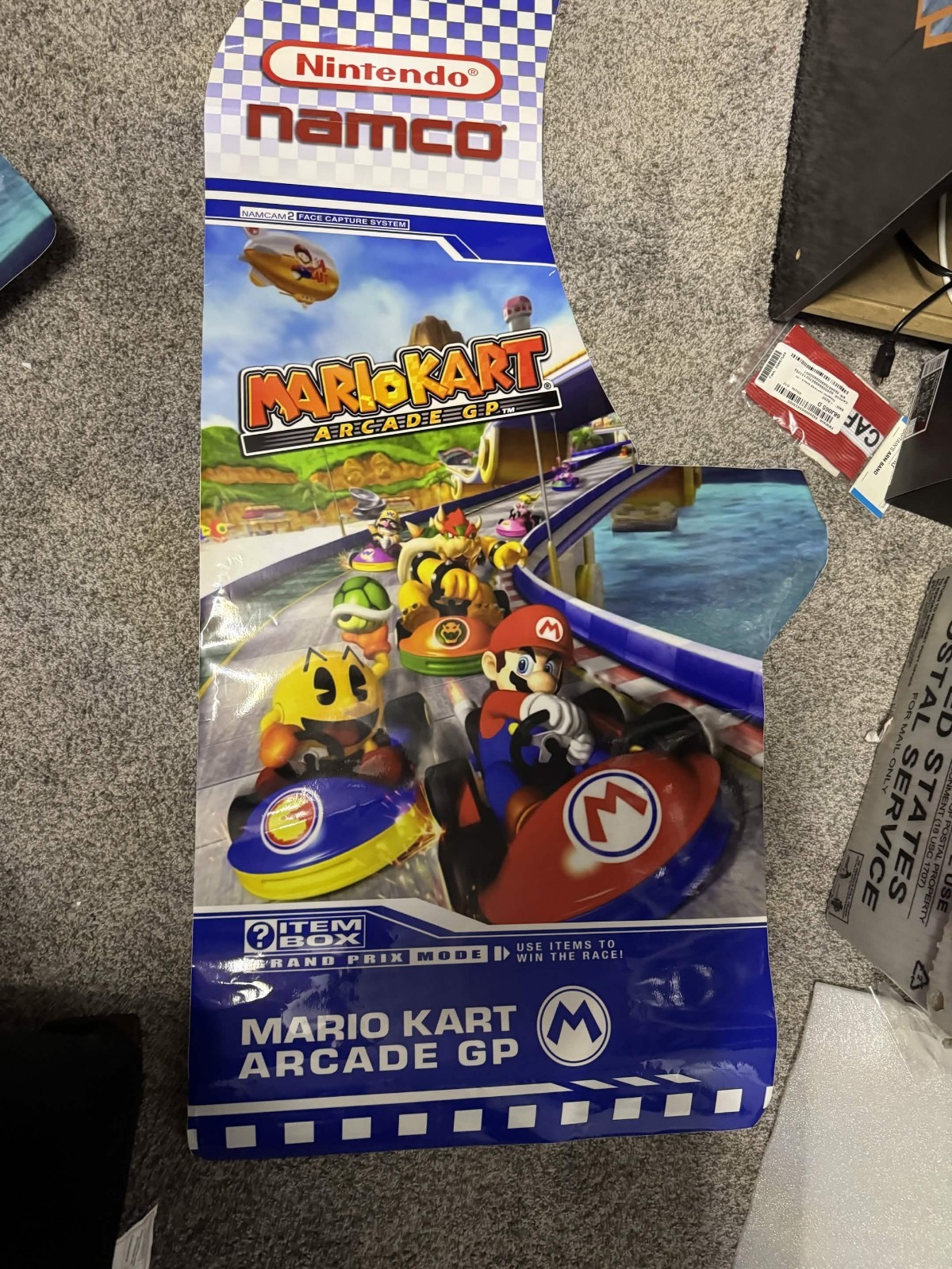 arcade1up mario kart graphics artwork and lighted marquee for gen 1 arcade
