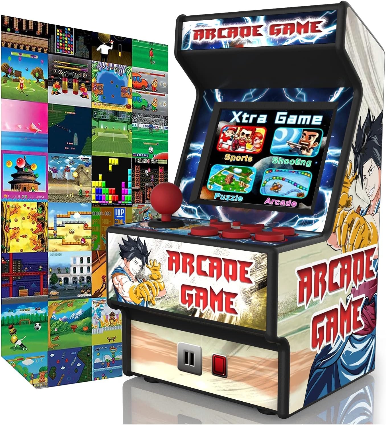 Mini Arcade Machine Built-in 156 Retro Games 2.8 Inch Screen Handheld