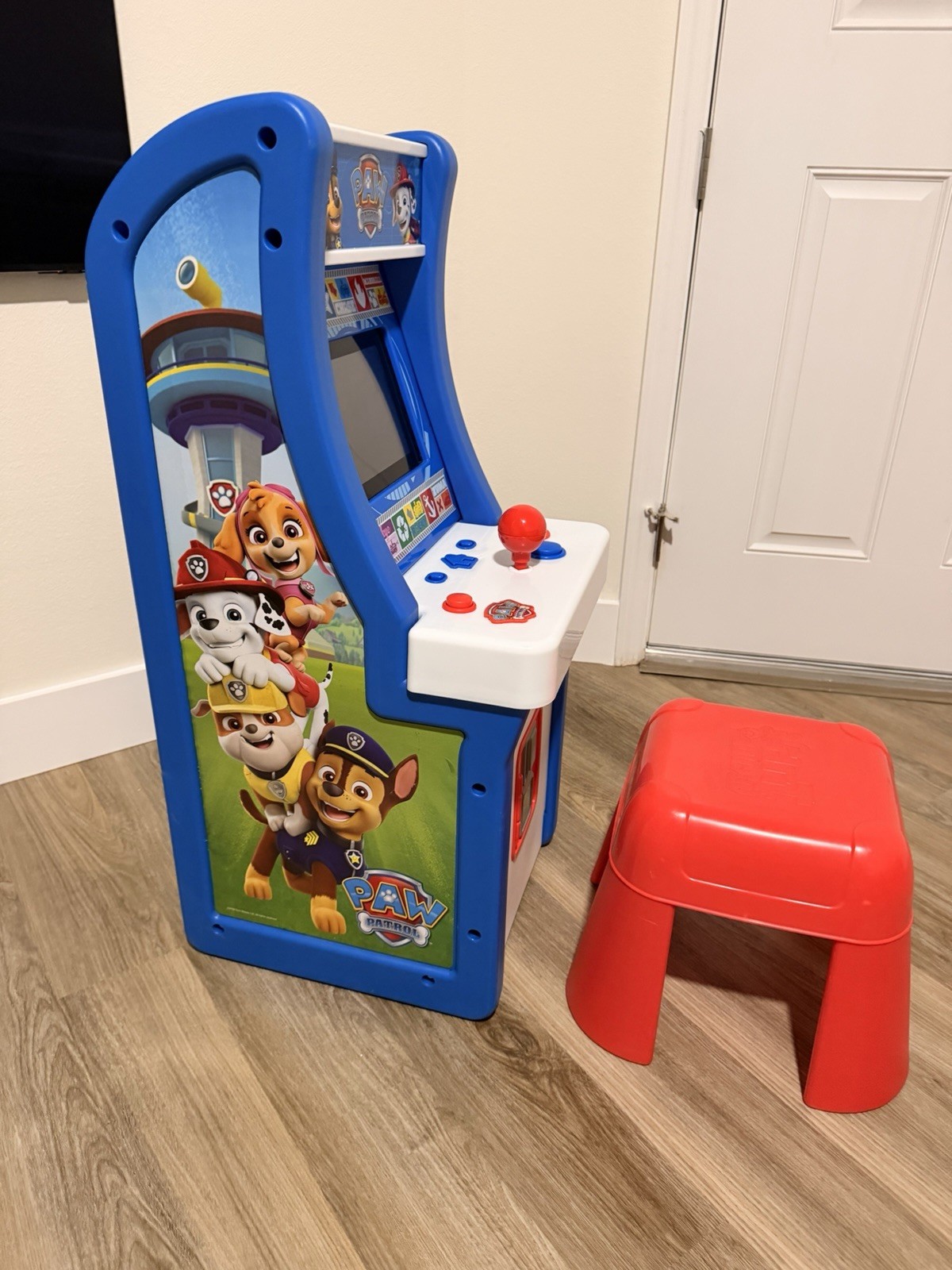 ARCADE 1UP PAW PATROL JR ARCADE GAME W/STOOL – EXCELLENT CONDITION! 🐶🚓🔥