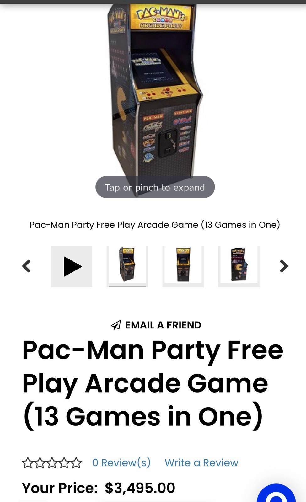 Namco Stand Up Ms Pacman Arcade Party With 13 Games. Mint Condition.