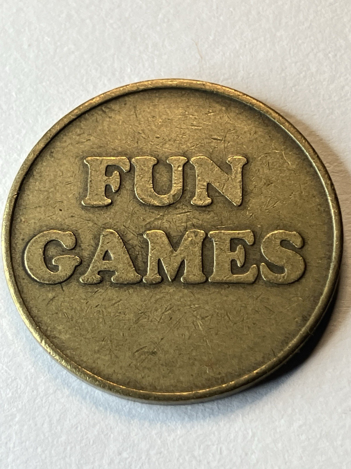 Rare 1980s Fun Games Vintage Arcade Token #ub1