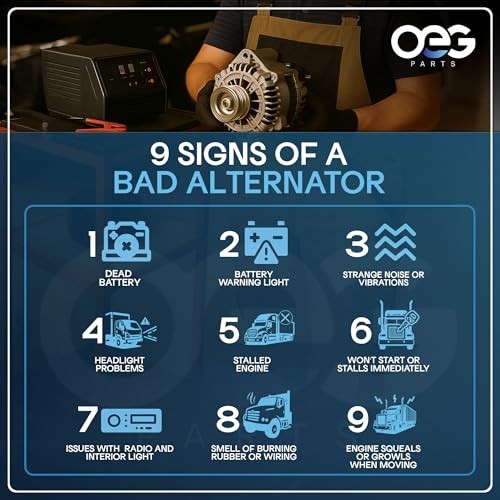 OEG Parts New Alternator Compatible With Isuzu Chevy NPR NQR 4.8L 1998-2002
