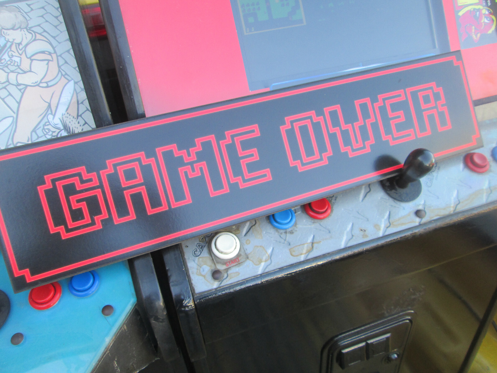 GAME OVER GAMEROOM ARCADE GAME WOOD COOL SIGN VINTAGE LOOK VIDEO PINBALL COIN