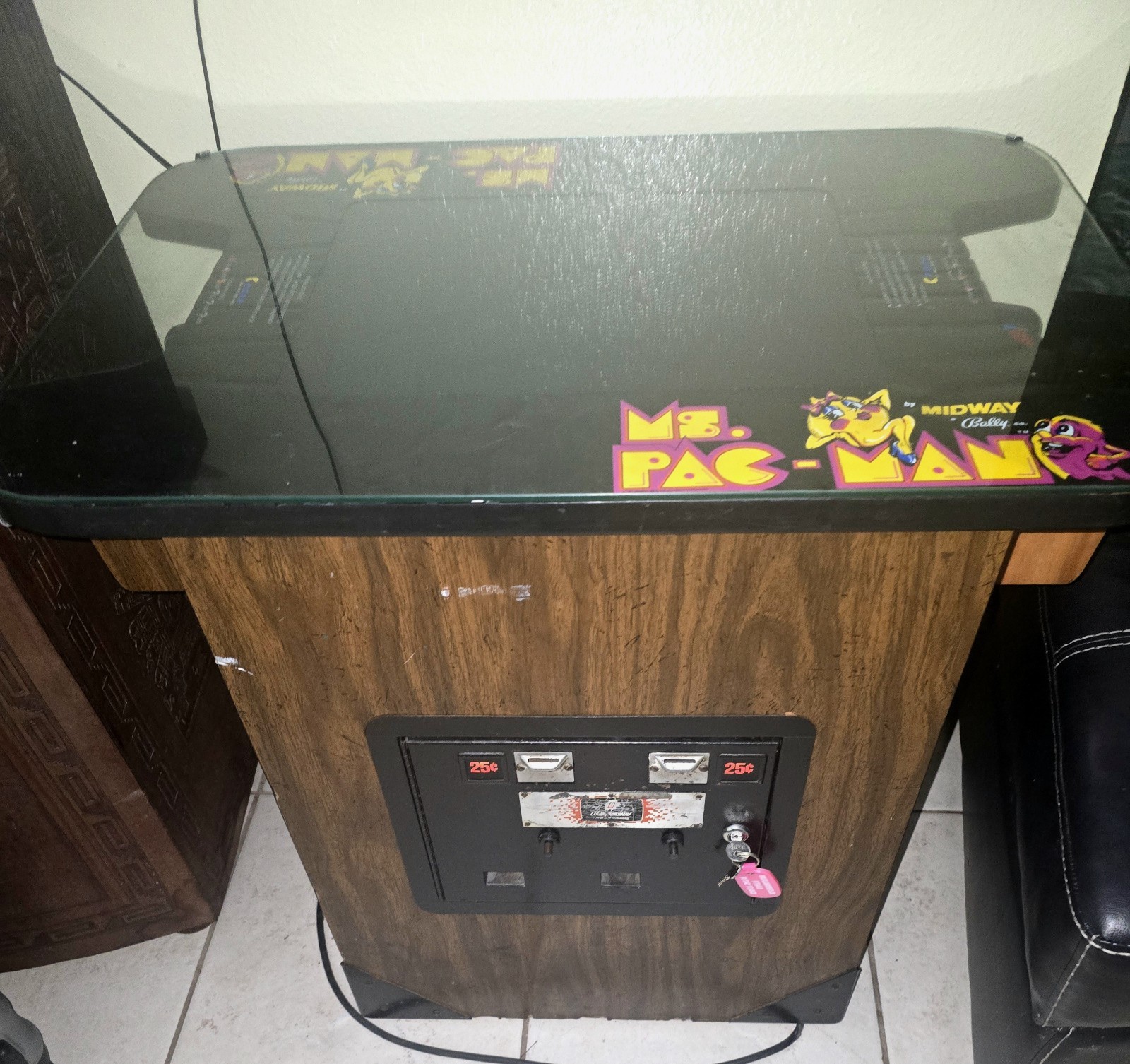 MS PAC-MAN Original Cocktail Table Video Arcade Game