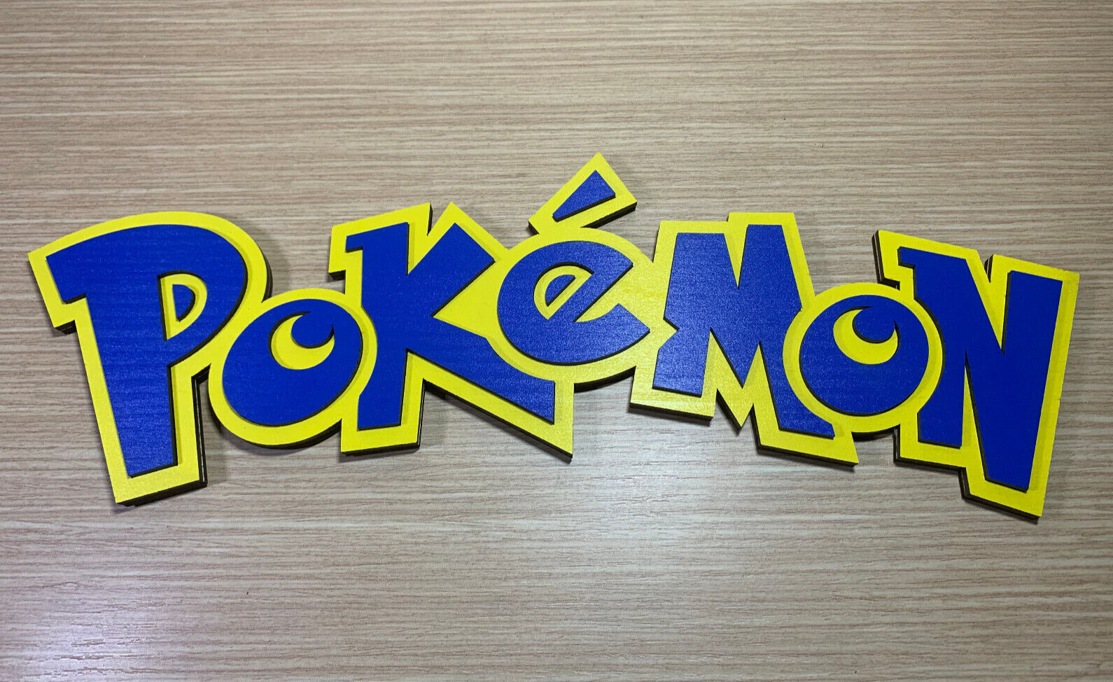 READ INFO- Pokemon Logo Poster 3D Wooden Display Wall gb N64 Game boy GC