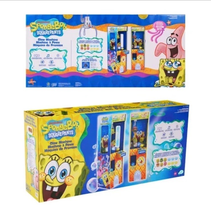 SPONGEBOB SQUAREPANTS CLAW CRANE GRABBER MACHINE ARCADE GAME ARCADE 1UP 5 FT NEW
