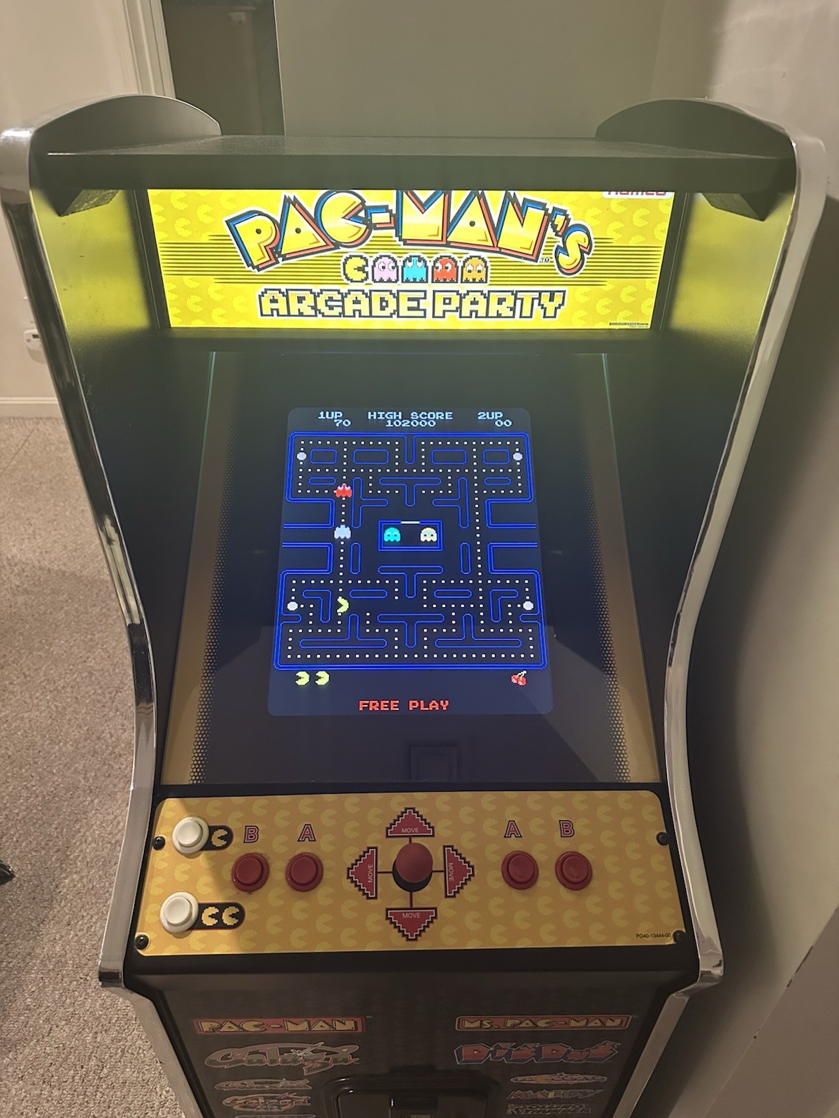 Namco Stand Up Ms Pacman Arcade Party With 13 Games. Mint Condition.