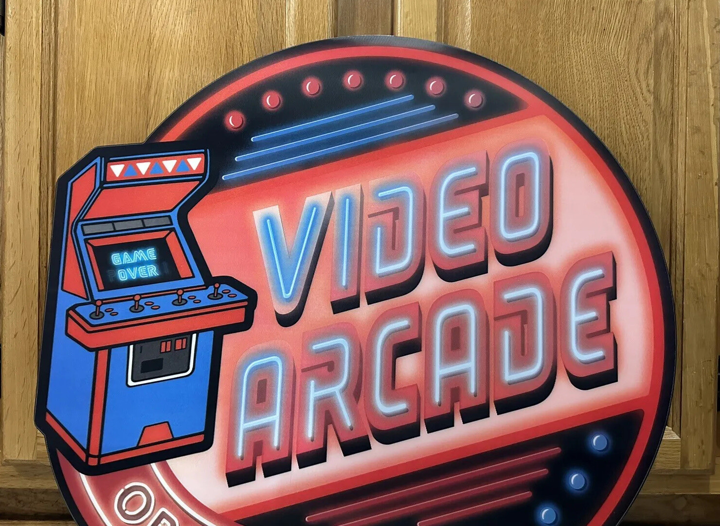 Video Arcade Game Room Sign Pinball Bar Vintage Style Wall Decor