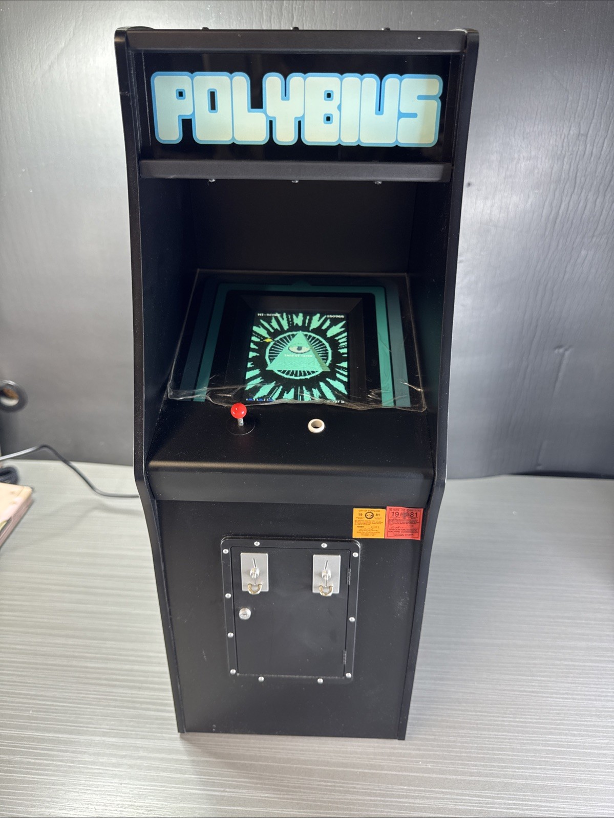 Polybius Numskull Quarter Arcades 1/4 Scale USB Charging Machine (see Descrip)
