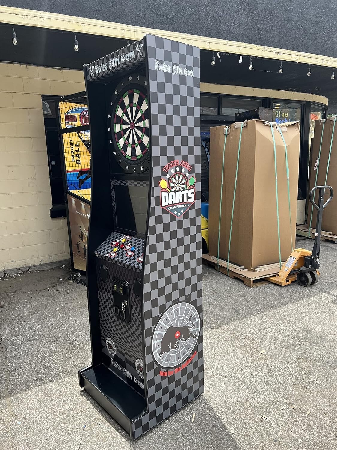 Take Aim Electronic Coin Operated Dart Board for commercial & home-LCD Monitor