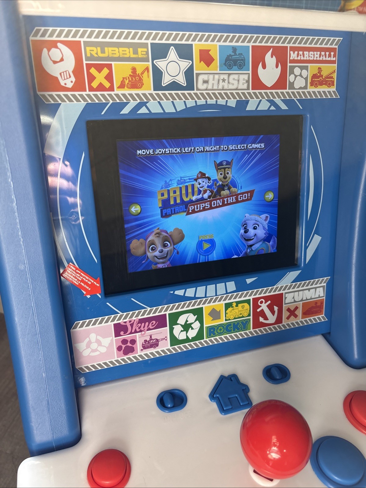 Arcade1up Paw Patrol Jr Video Game Tested Works No Stool