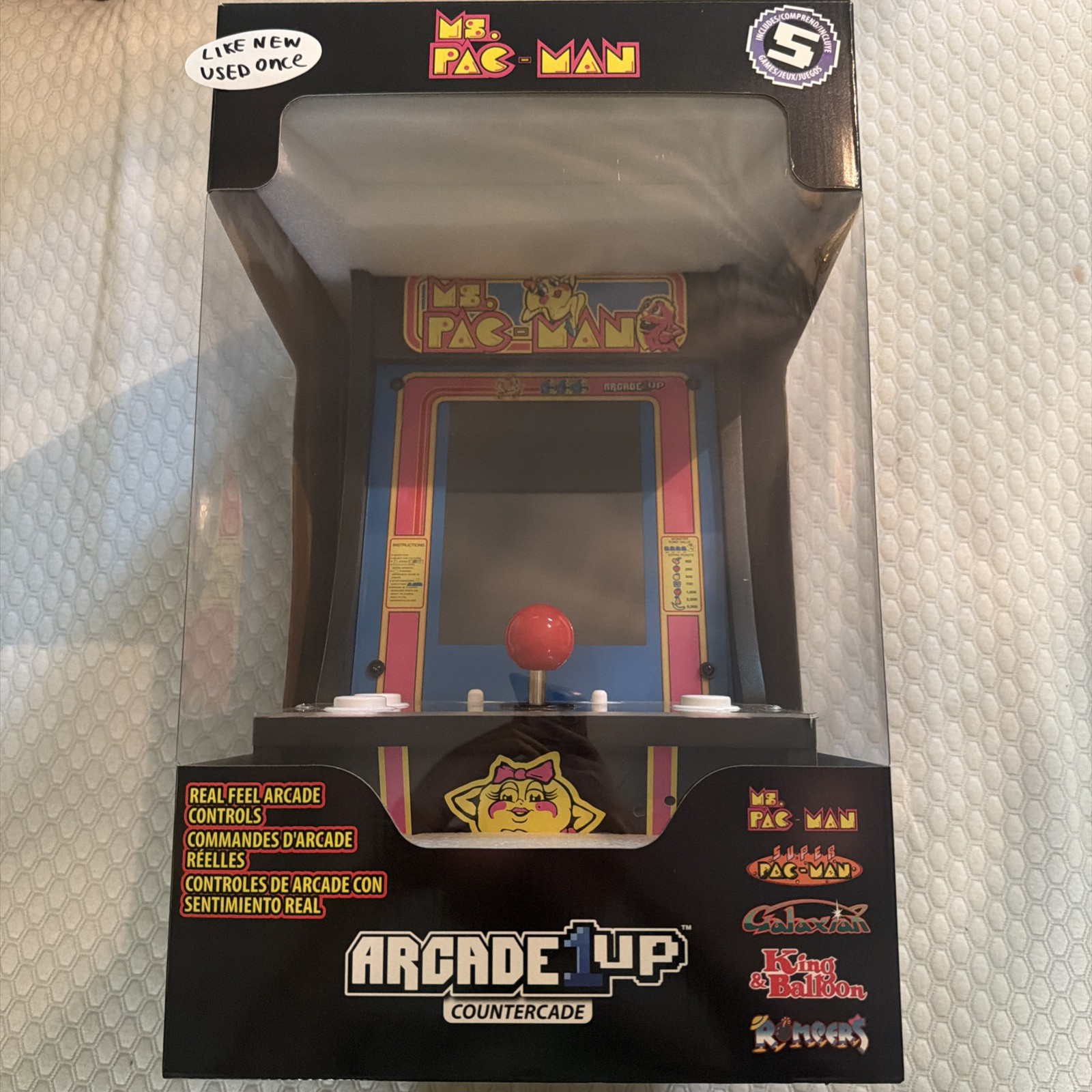 Arcade1up Ms. Pac-Man “ Countercade 5-in-1 Games MSP-C-10179, AMAZING CONDITION