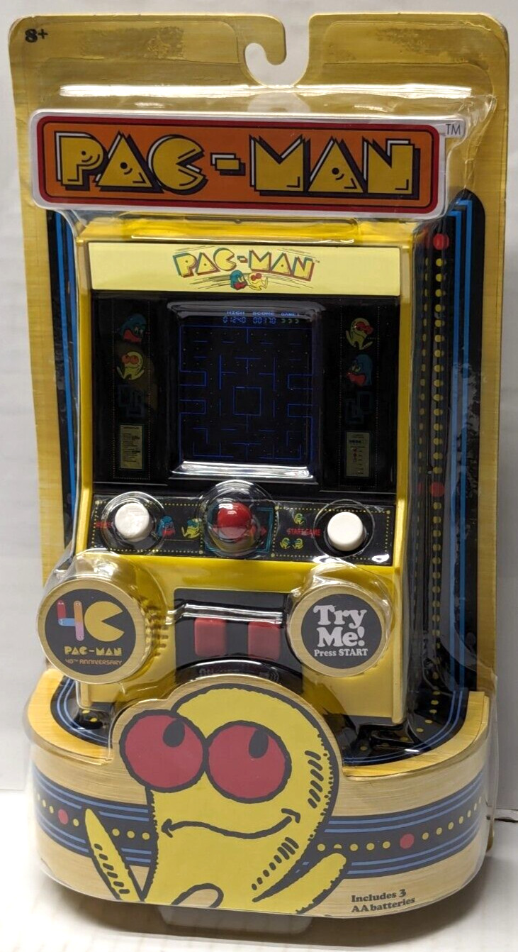 PAC-MAN Color Retro Mini ARCADE CONSOLE w/ Sound 40th Anniversary Gold SEALED