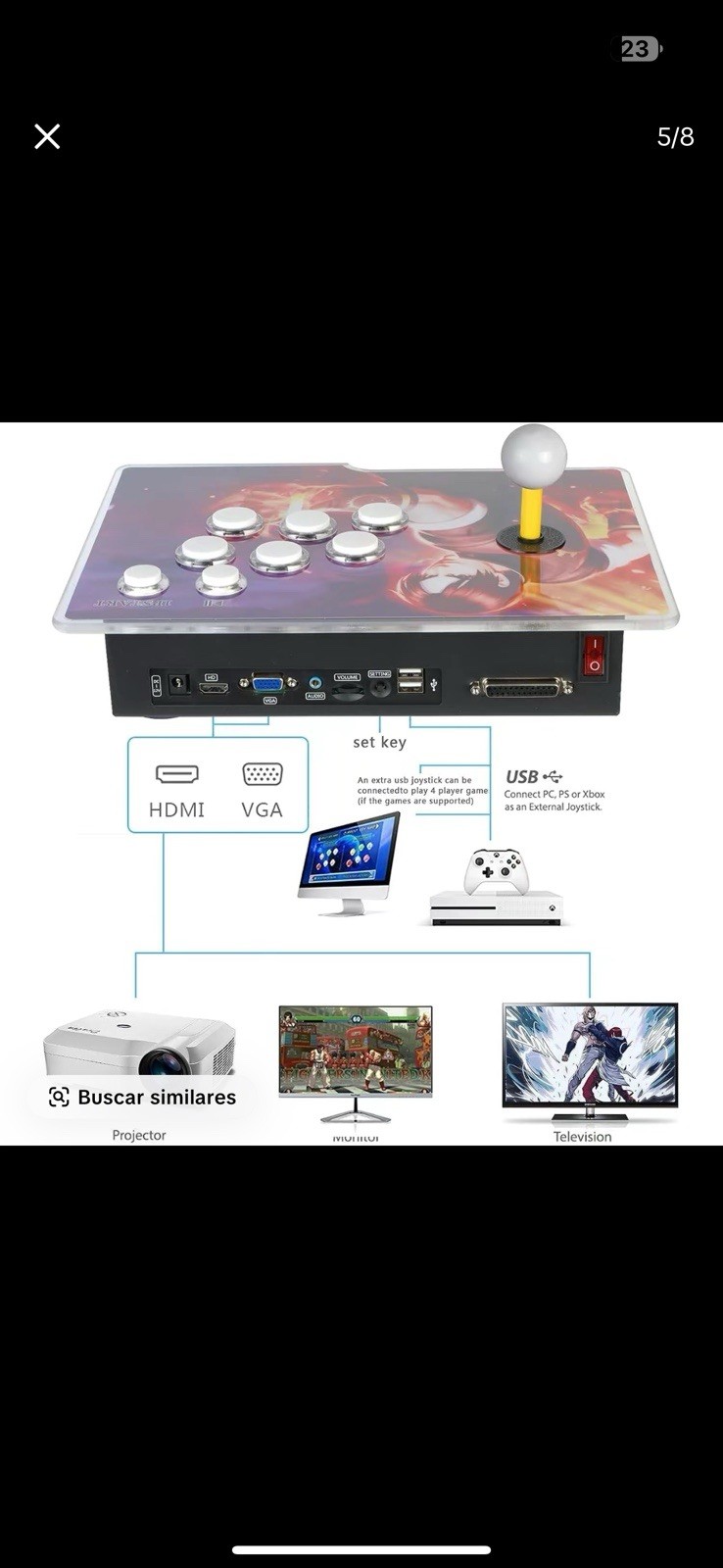 Pandora Box Retro Video Game Double Stick Arcade Console with 10000 Games in 1