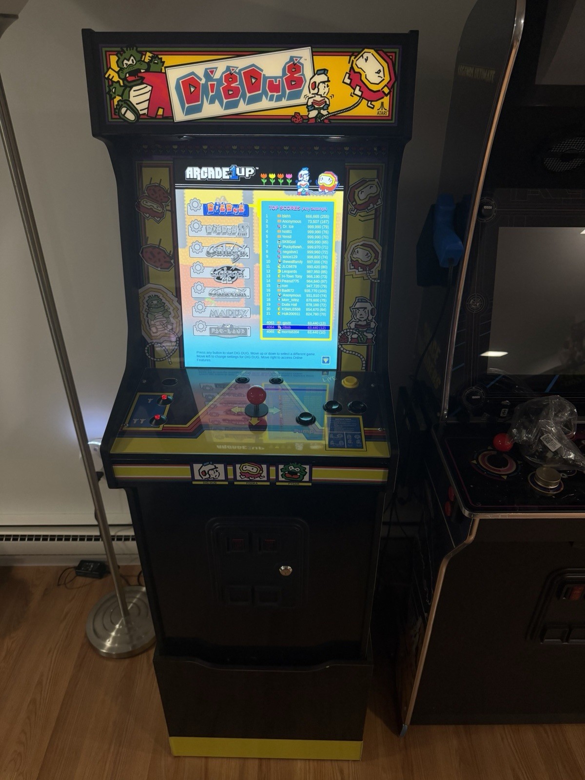 Arcade1Up Dig Dug Arcade 19” BuyStuff Screen Szabo’s Marquee Upgraded