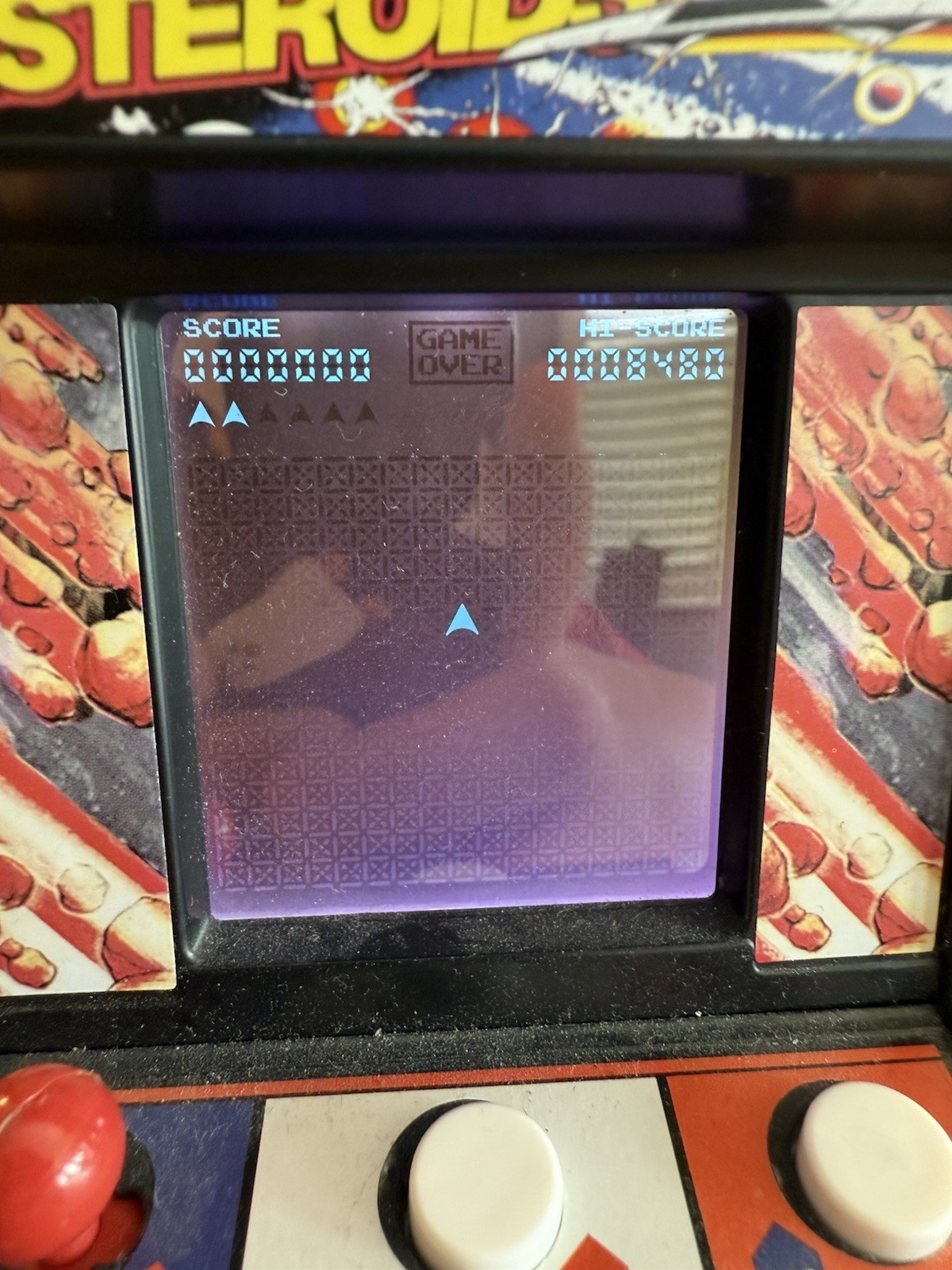 1979 Vintage ASTEROIDS interactive mini arcade style joystick controls