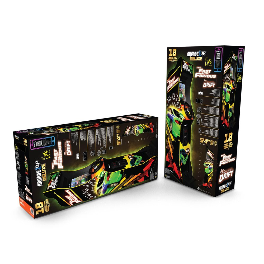 ARCADE1UP The Fast & The Furious Deluxe Arcade Game Machine Home Room WiFi