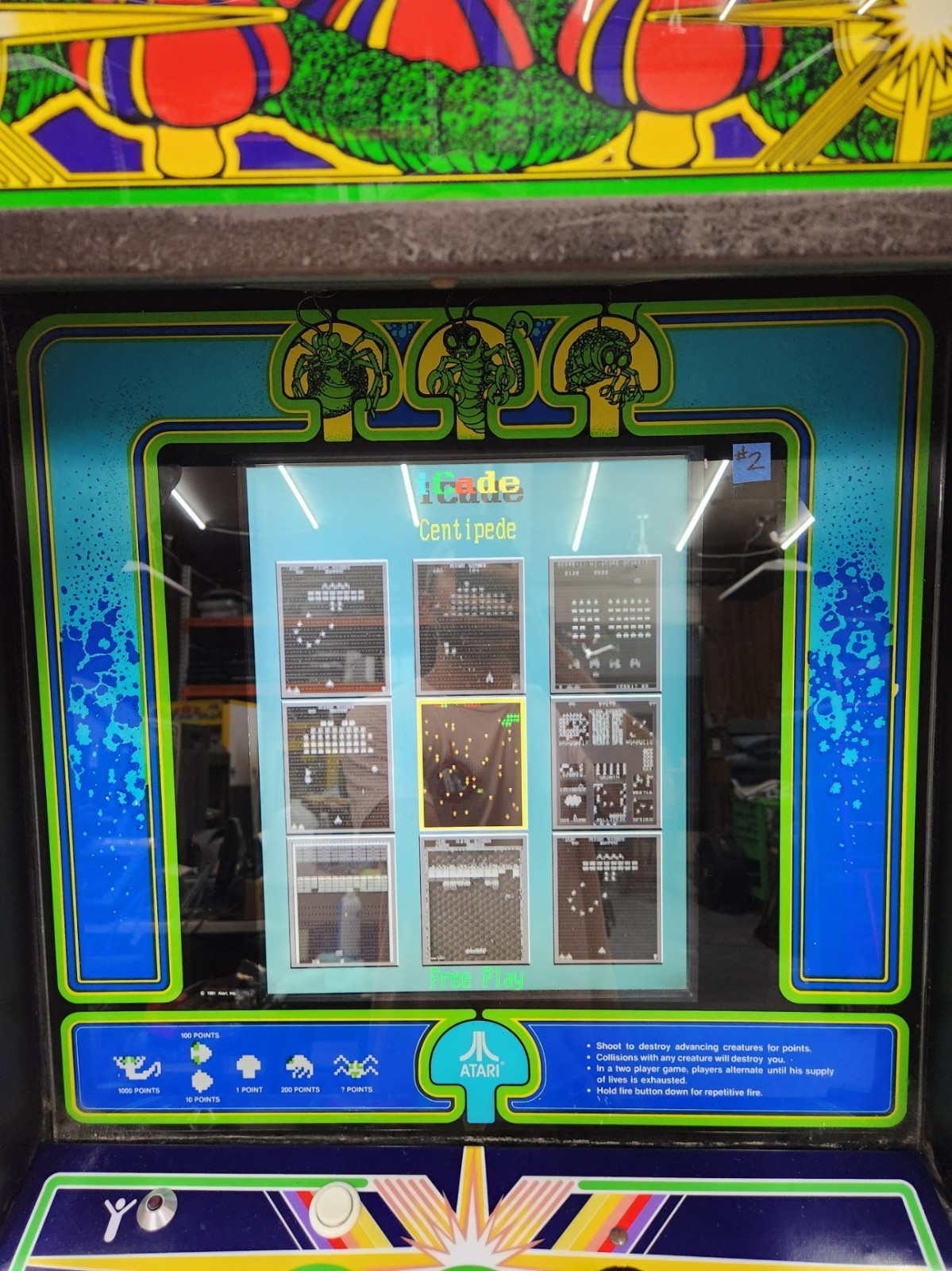 CENTIPEDE Stand Up Full Size Arcade Machine Classic Video Game 9 Games in 1 (#2)
