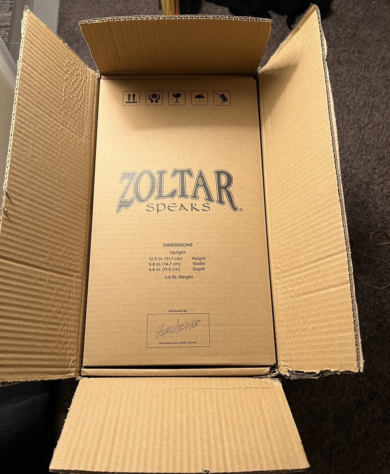 ZOLTAR NEW WAVE FORTUNE TELLING MACHINE 1/6 SCALE NEW SEALED IN BOX MINT