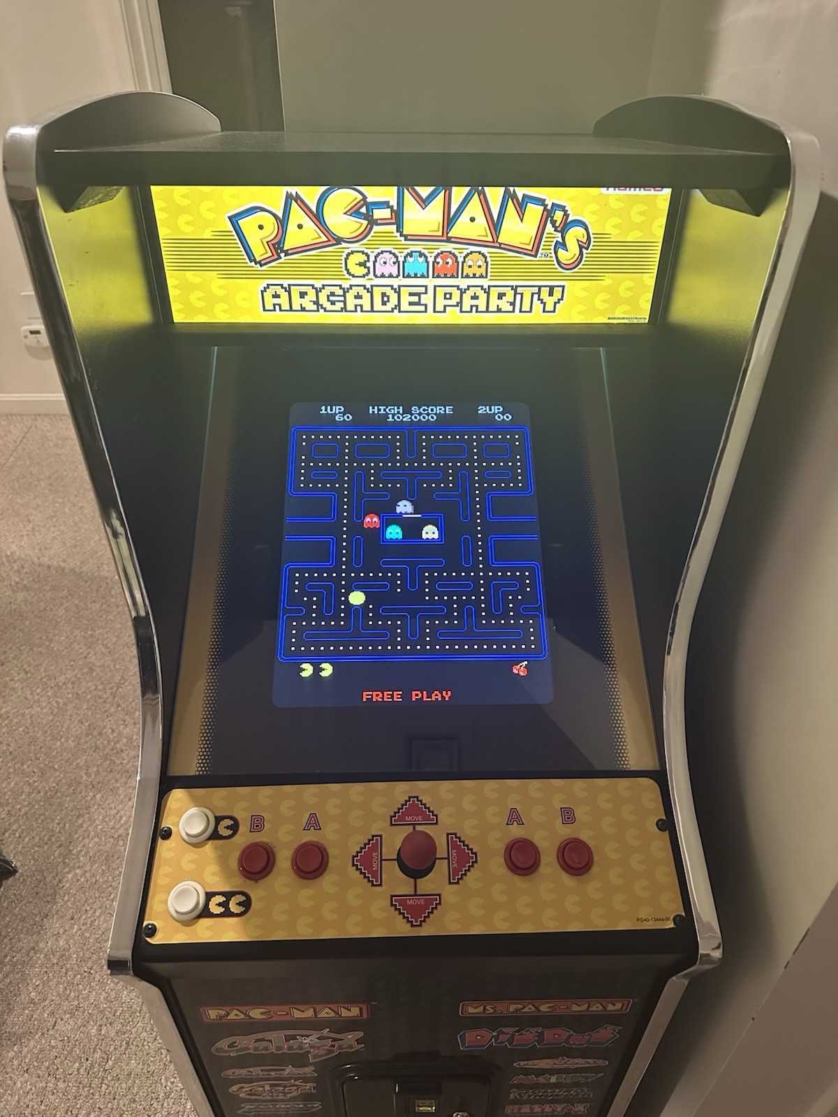 Namco Stand Up Ms Pacman Arcade Party With 13 Games. Mint Condition.