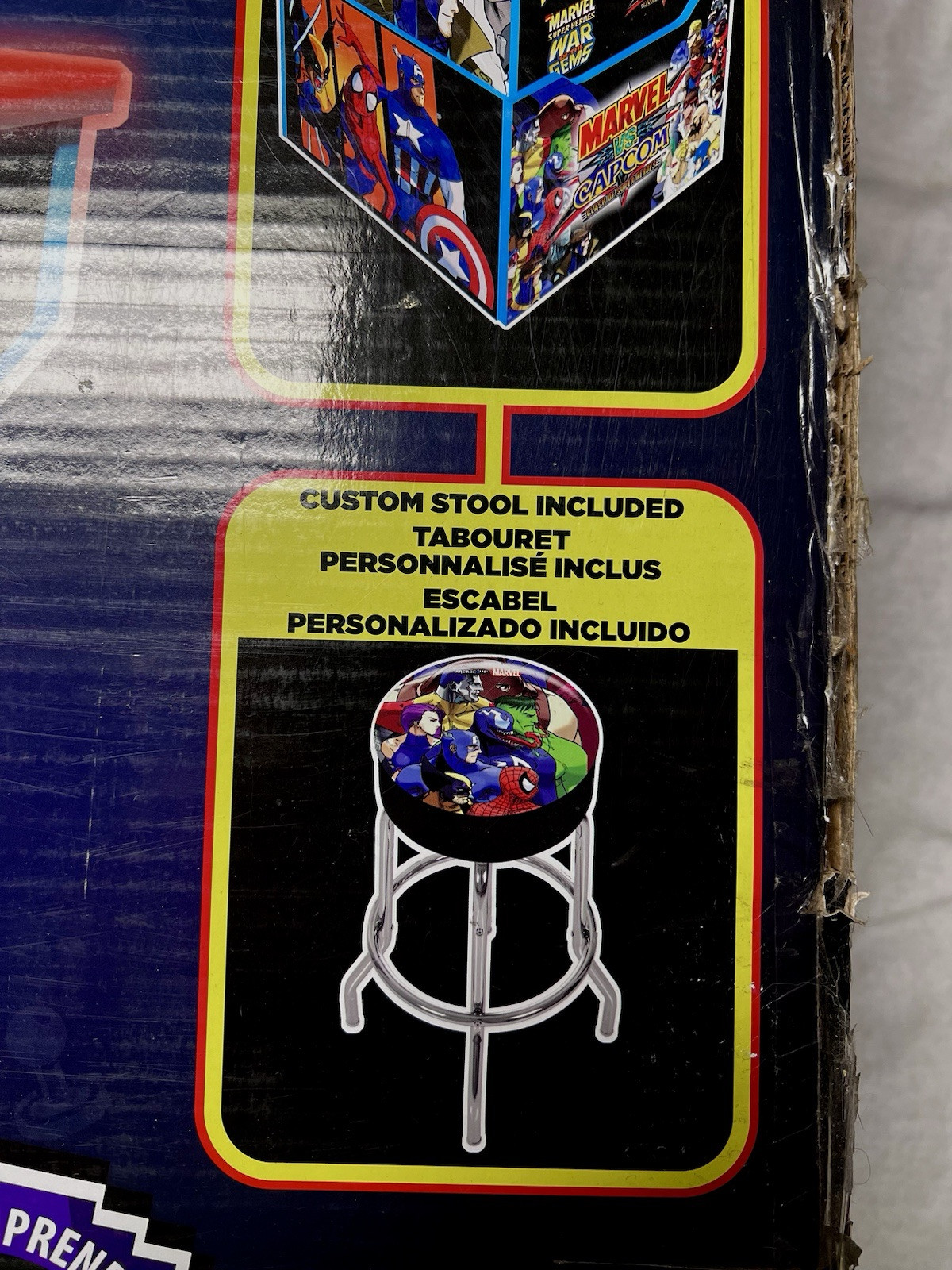 Marvel vs Capcom Arcade1Up LIMITED EDITION w/ Custom Stool/Riser/Lit Marquee USA