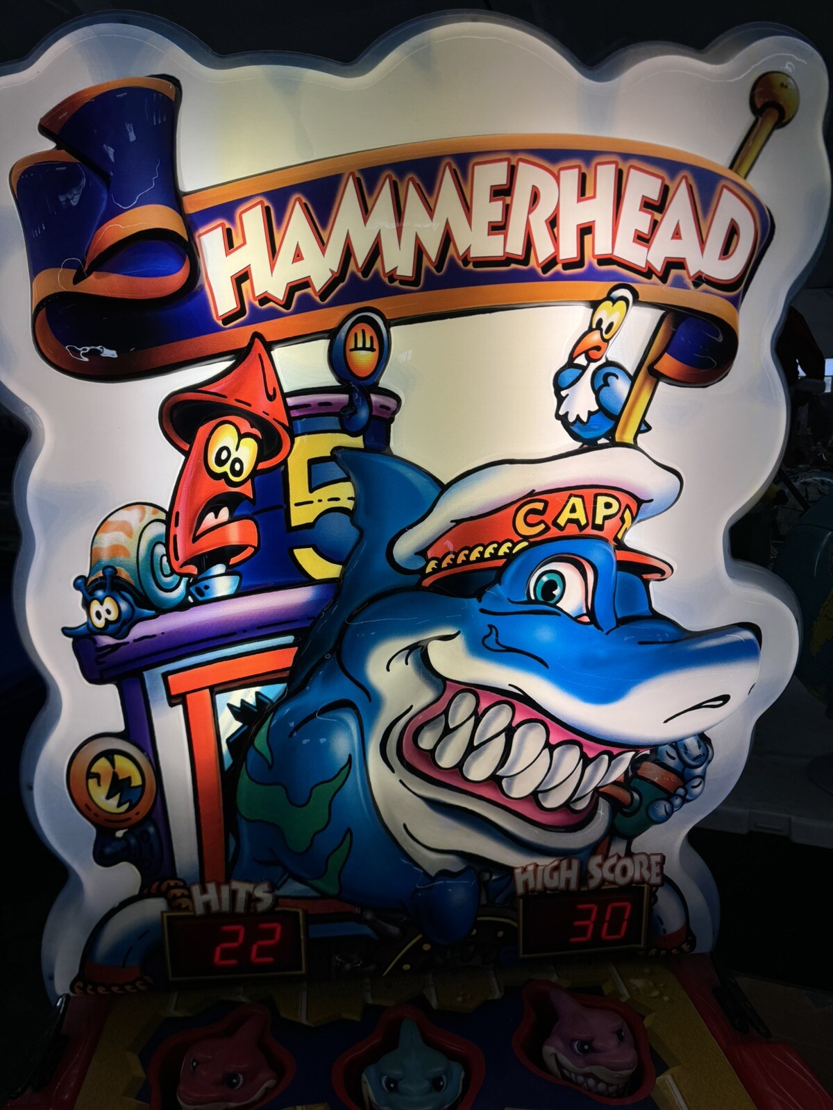 ICE Hammerhead WHACK A MOLE Arcade Redemption Game Machine – WORKING (Free Play)