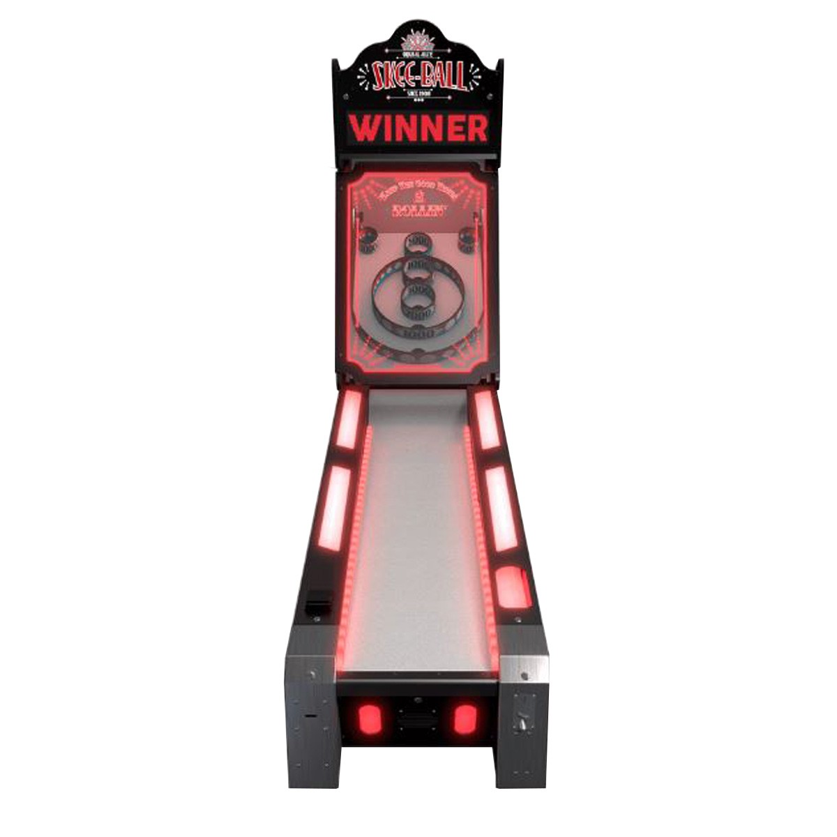 Skee-Ball Glow 10′ Free Play Home Arcade Game