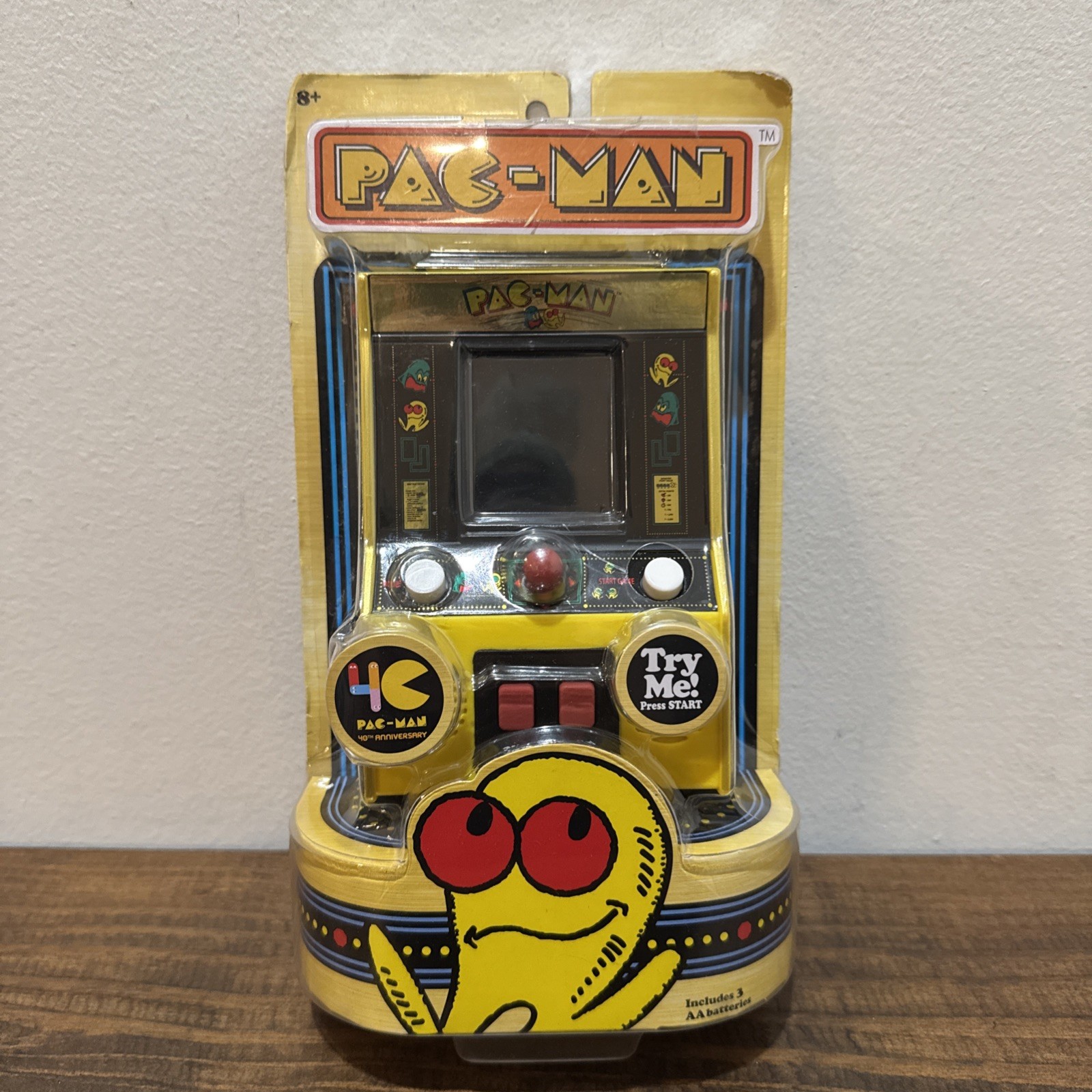 PAC-MAN Color Retro Mini ARCADE CONSOLE w/ Sound 40th Anniversary Gold