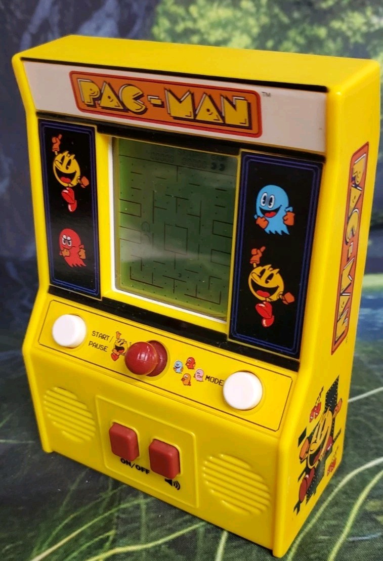 Pacman Classic Electronic Arcade Game Handheld Play Bandai Namco Tested Works!