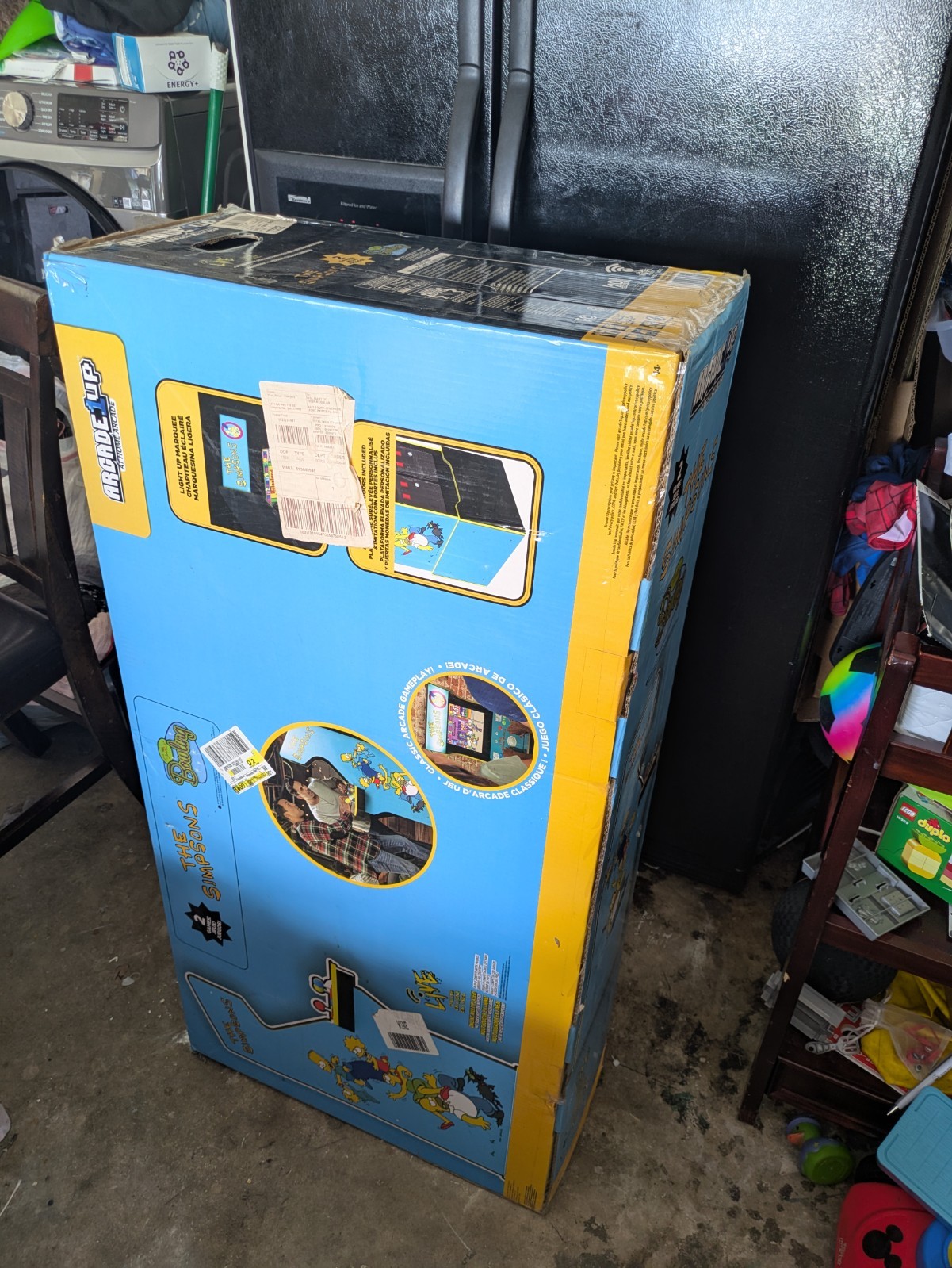 New The Simpsons 4-Player Video Arcade Machine Arcade1up with Riser and Seat