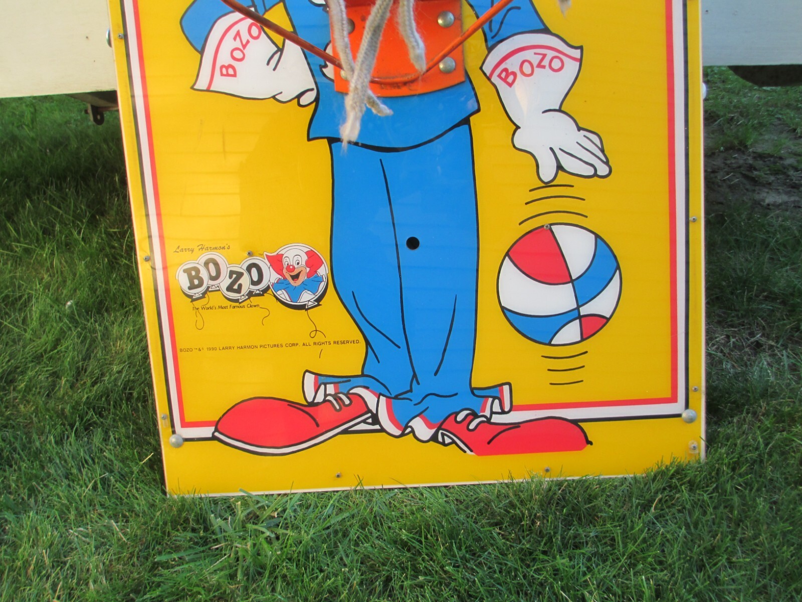 Vintage 1990 BOZO the Clown BASKETBALL ARCADE CARNIVAL MIDWAY GAME Larry Harmon