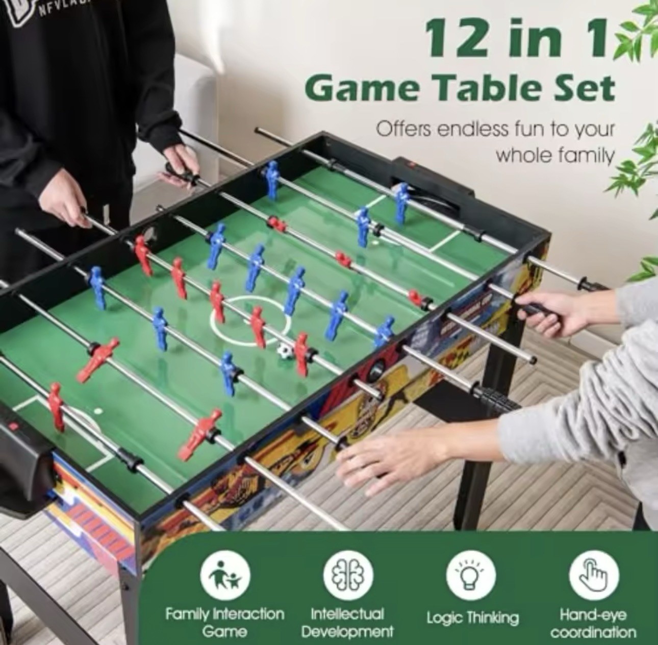 New 12 in 1 Multi Game Table for Home Arcade Party Activity Room Air Hockey