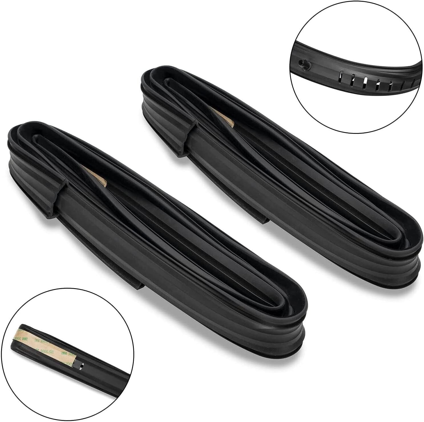 Front Door Window Molding Rubber Felt Trim Seal Weatherstrip Kit | Compatible