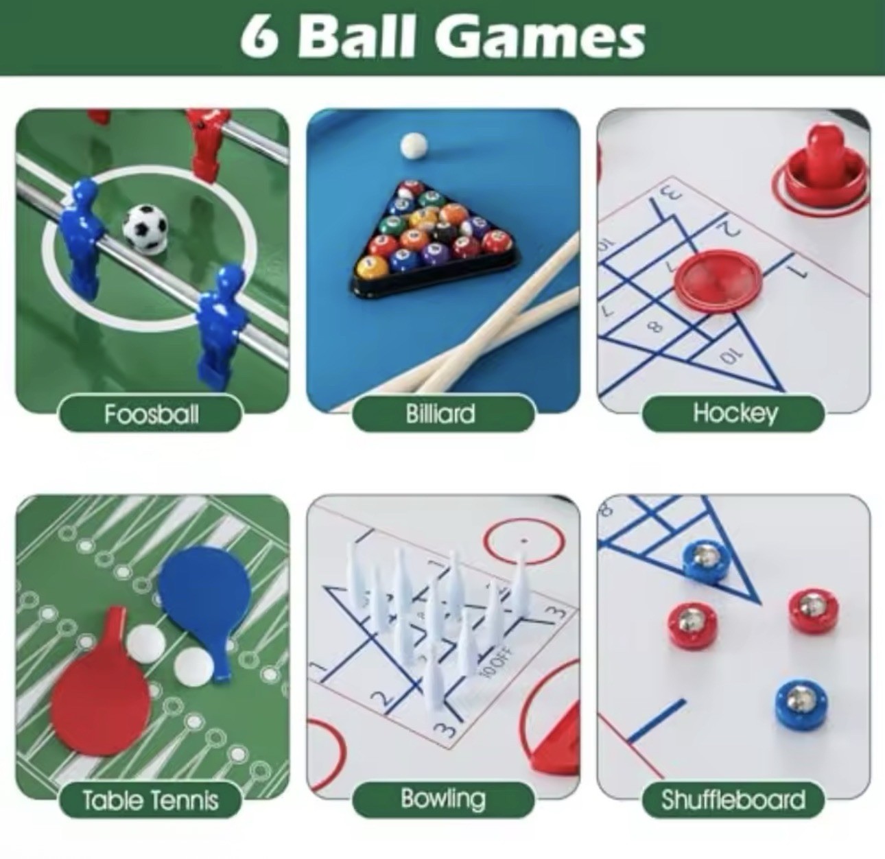 New 12 in 1 Multi Game Table for Home Arcade Party Activity Room Air Hockey