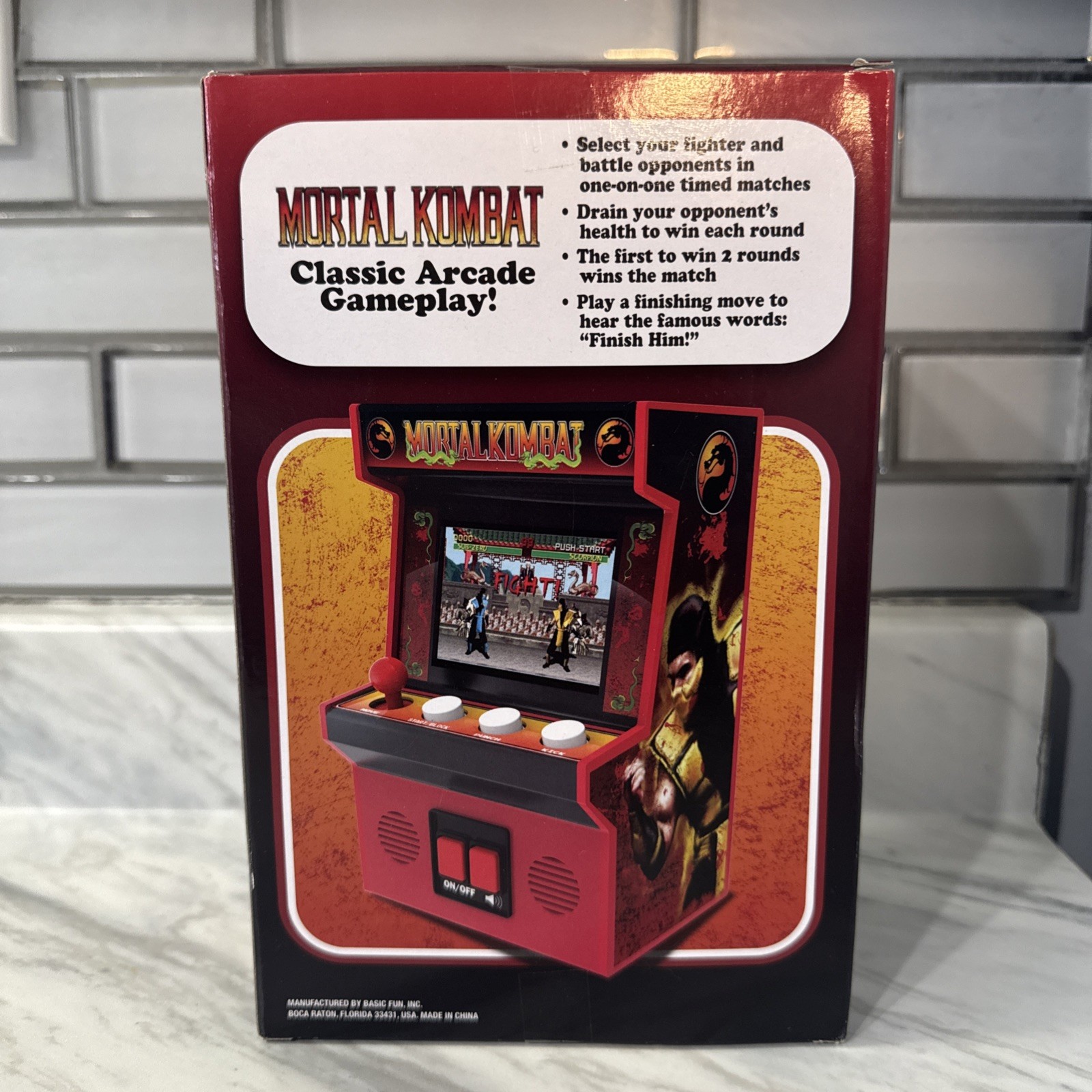 Mortal Kombat Mini Arcade Classics Basic Fun 90’s Video Game WB New RETRO GAMING