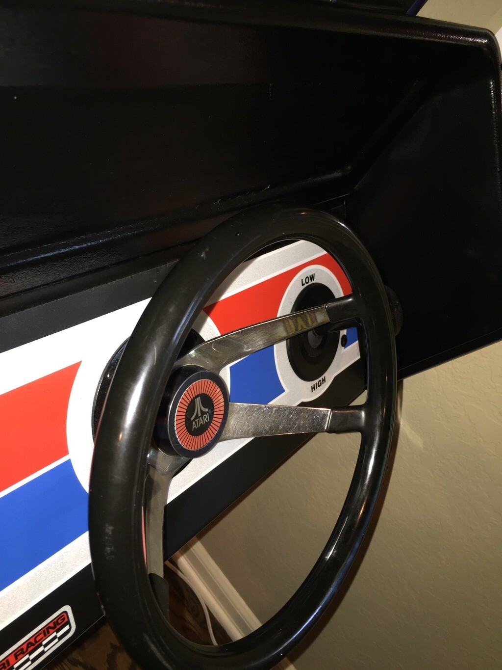 Atari Arcade Steering Wheel Center Decal Sticker – Pole Position – RED