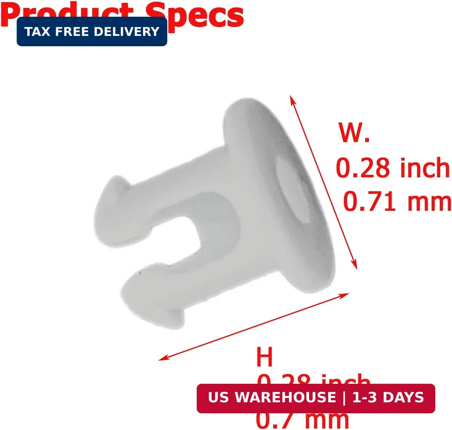 25-158-08-S Bushing Linkage Retaining for Engine,White(10 Pcs)