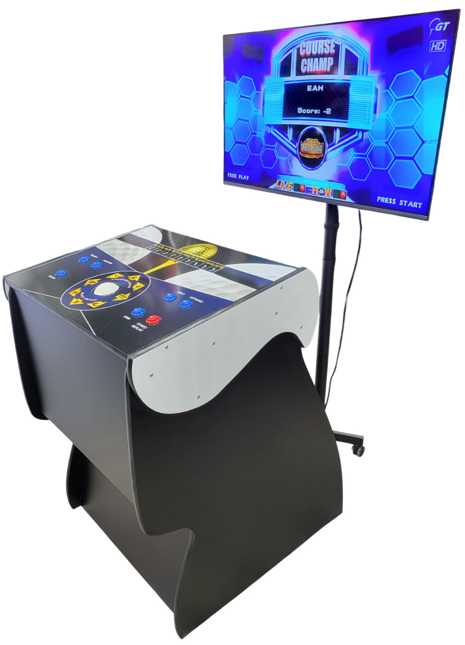 GOLDEN TEE 2024 Golf NEW Pedestal Cabinet Arcade Sports Game Fore! 40″ LCD