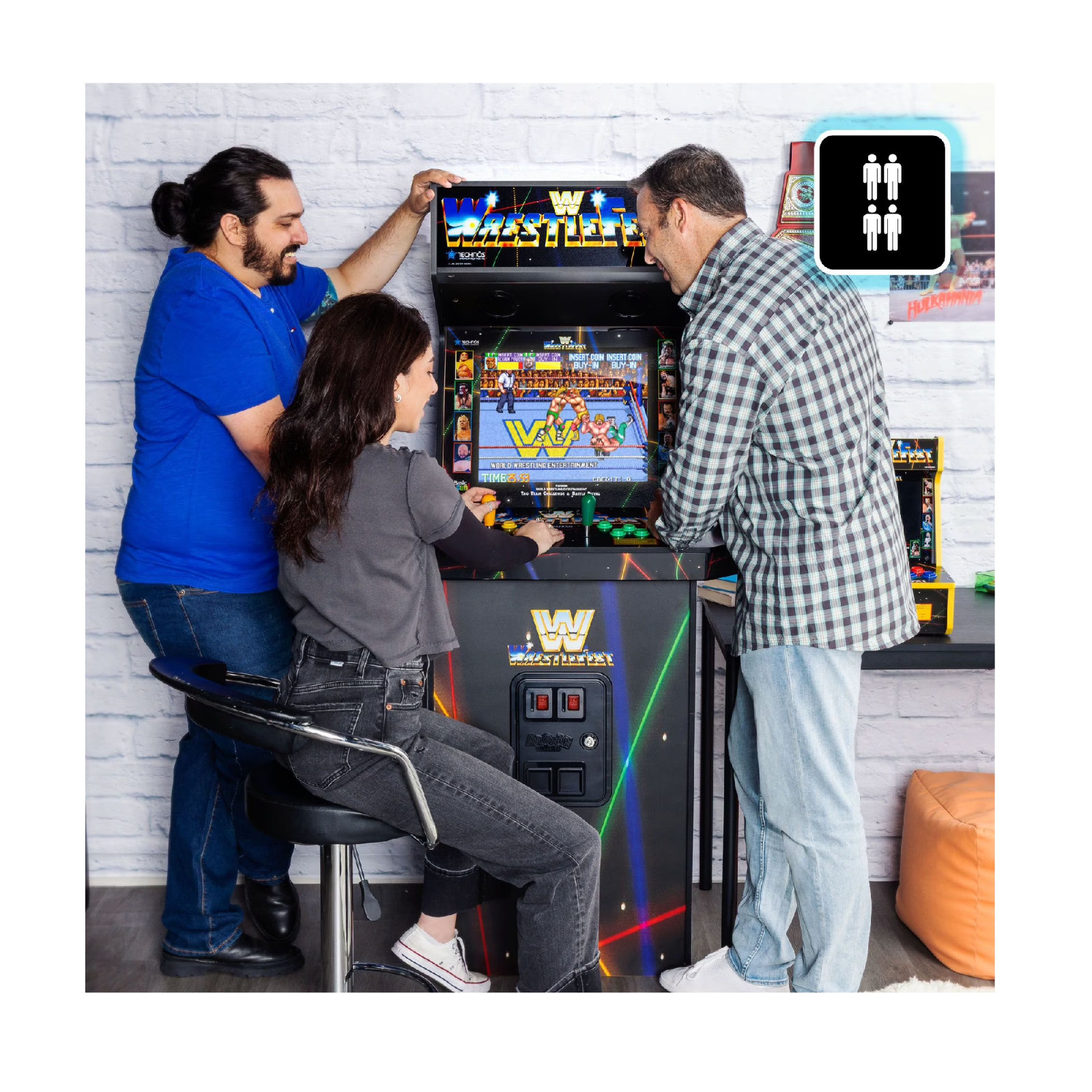 4 Player WWE Supreme Series Premium Arcade Cabinet 5 Games Included