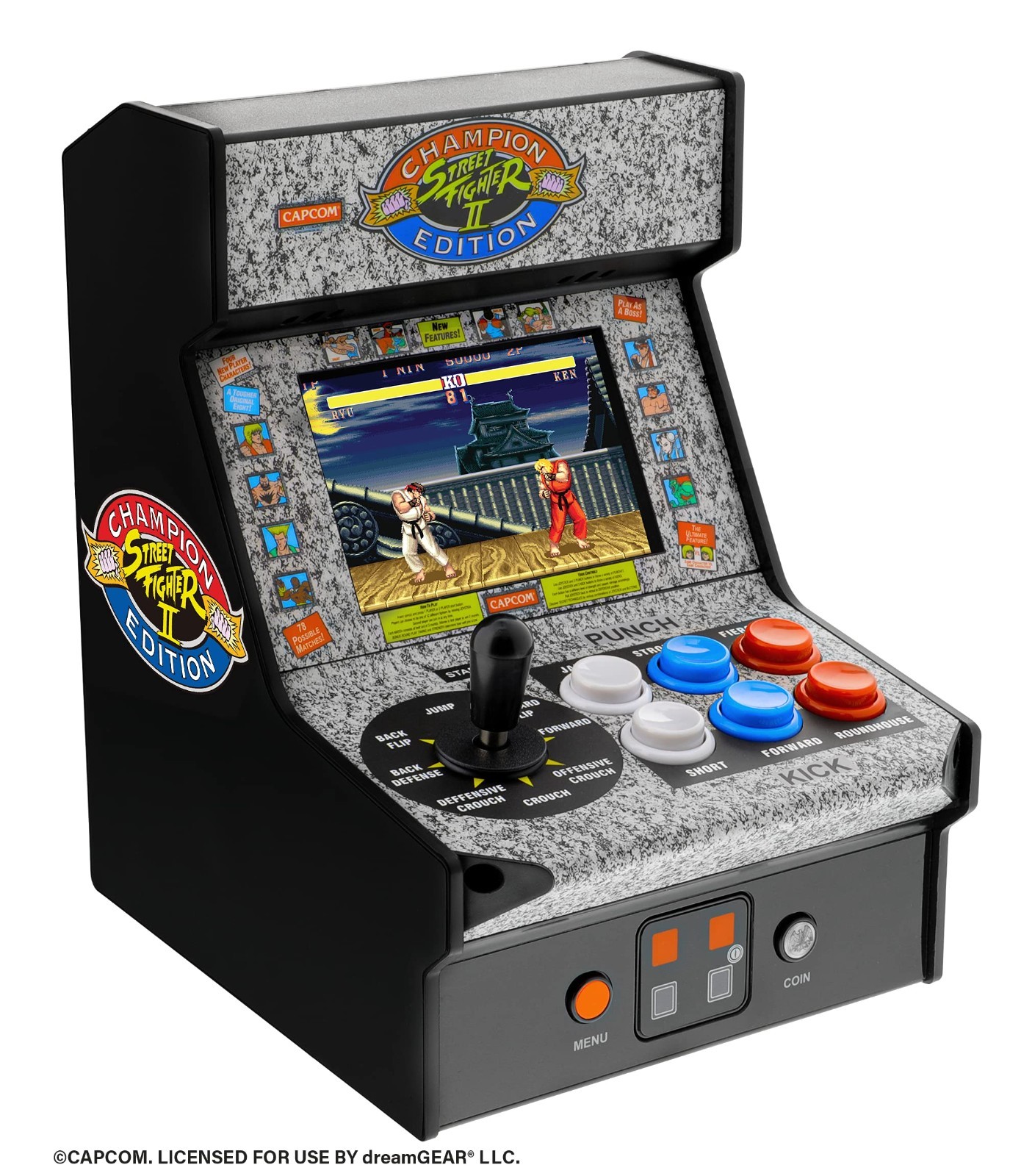 Mini Arcade Machine – Street Fighter 2 Champion Edition Video Game, Retro Gaming