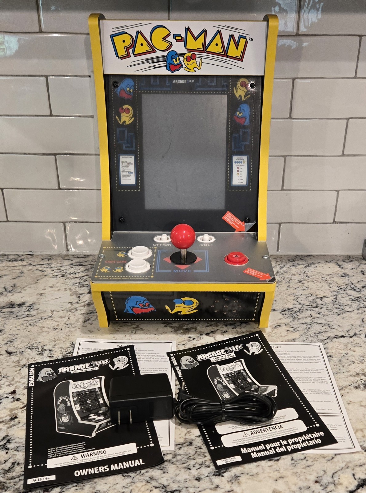 Arcade1Up Pac-Man Countercade New Open Box 5-in-1 Tabletop Tested Pac-C-10178
